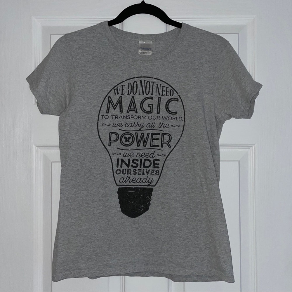 Universal Studios, grey Harry Potter Lumos t-shirt, size S